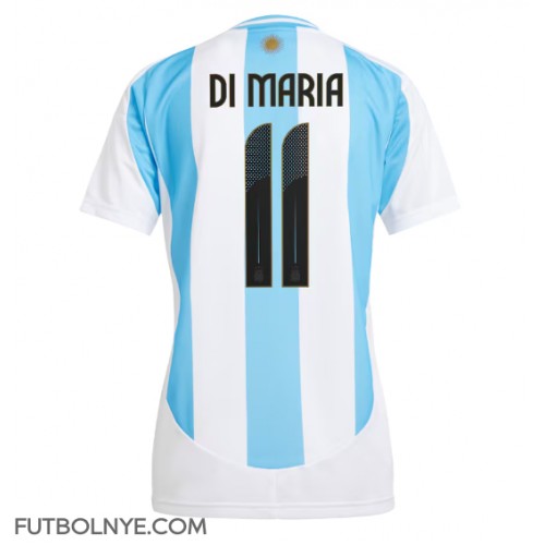 Camiseta Argentina Angel Di Maria #11 Primera Equipación para mujer Copa America 2024 manga corta
